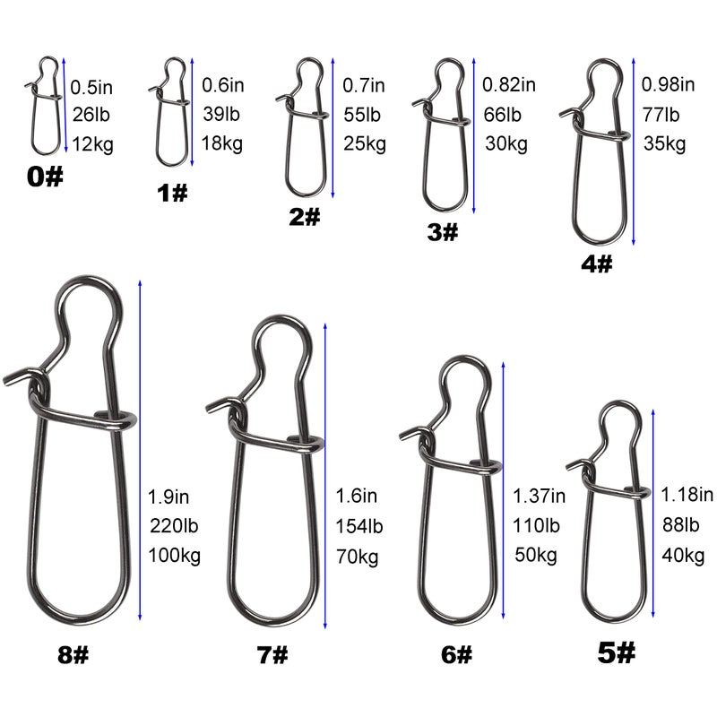 Shaddock Fishing 100 Pack Duo Lock Snaps(Size 4# Test: 77LB) - Image 2